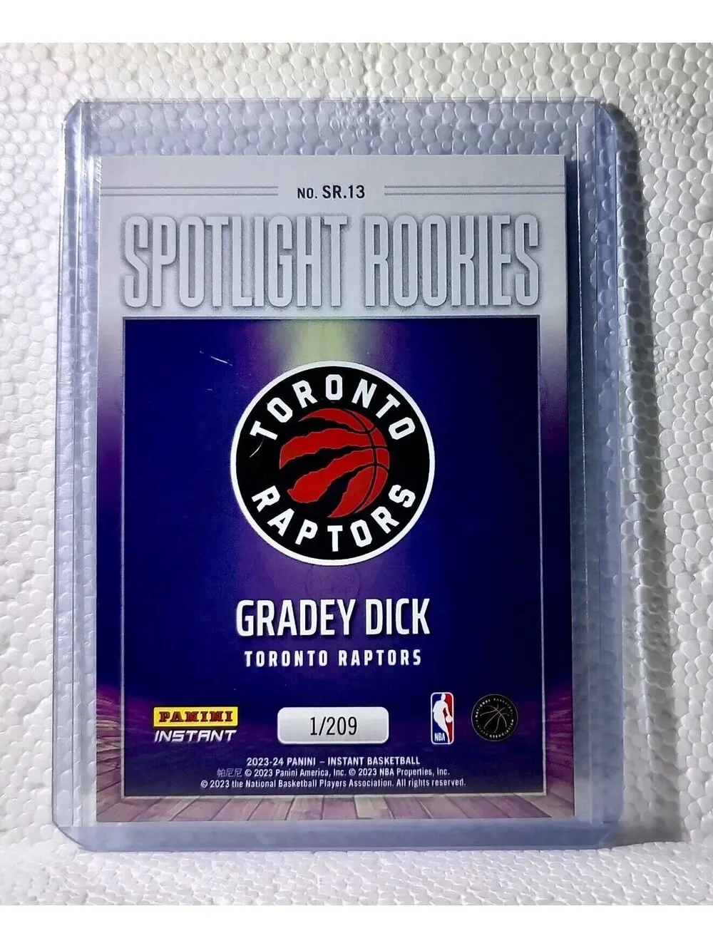 Gradey Dick 2023-24 Panini #13 NBA Spotlight Rookies Basketball Card 1/209